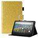 Allytech Case for Kindle Fire HD 8 2020/ Fire HD 8 Plus(10th Gen 2020 Released) Premium PU Leather Stand Card Slots Cover with Auto Wake Sleep for Fire HD 8 Plus/Fire HD 8 inch 2020 Gold