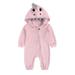 Dadaria Onesies for Baby 0-24Month Toddler Baby Girl Boy Long Sleeved Cartoon Shark Hooded Jumpsuit Romper Suit Pink 6-9 Month Toddler