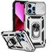 iPhone 12 Pro Max Case Dteck Shockproof Rubber Rugged Case Hybrid Hard Ring Holder Kickstand Slide Camera Lens Protector Cover for Apple iPhone 12 Pro Max Silver