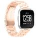 Mignova Fitbit Versa Watch Bands Metal Stainless Steel Bracelet Accessory Replacement Strap Wristband for Fitbit Versa /Versa Lite/Versa Special edition Smart watch(Rose Gold)