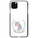 DistinctInk Case for iPhone 11 (6.1 Screen) - Custom Ultra Slim Thin Hard Black Plastic Cover - Unicorn - Make Your Own Magic - White