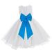 Ekidsbridal White Lace Organza Flower Girl Dress Toddler Christening Princess Pageant Communion Baptism Ballroom Gown 186T 10