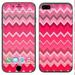 Skin Decal Vinyl Wrap For Apple Iphone 7 Plus Or 8 Plus / Red Pink Chevron