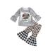 Christmas Kids Baby Girls Outfits Clothes Tops Pants Leggings Xmas Outfit Set
