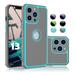 iPhone 13 Case Phone Case for iPhone 13 6.1 Njjex Shock Absorbing Silicone & Plastic Bumper Rugged Grip Hard Protective Cases Cover for Apple iPhone 13 2021 -Gray
