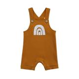 Baby Summer Rompers Universal Rainbow Print Ribbed Sleeveless Jumpsuits