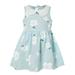 qucoqpe Toddler Baby Girl Summer Dresses Cotton Linen Sleeveless Halter Straps Casual Beach Boho Sundress