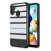 Capsule Case Compatible with Galaxy A11 [Dual Layer Heavy Duty Men Women Style Hybrid Black Case Phone Cover] for Samsung Galaxy A11 SM-A115 (Black Mint Stripe)