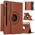 Smart Rotating Case for Samsung Galaxy Tab S8 2022/Tab S7 2020 11 inch (Model SM-X700/X706/T870/T875/T876) 360 Degree Rotating Protective Stand Cover with Pencil Holder Auto Wake Sleep Brown