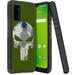 ANJ+ Shockproof Dual Layer Fusion Case + Tempered Glass Cover for Cricket Dream 5G Innovate 5G AT&T Radiant Max 5G (2021) - Army Green Skull Camo