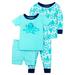 Little Star Organic Baby & Toddler Boy 4 Pc Short & Long Sleeve Shirts Shorts & Pants Pajamas Size 9 Months-5T