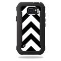 MightySkins Protective Vinyl Skin Decal for OtterBox Defender Galaxy S6 Active Case wrap cover sticker skins Black Chevron