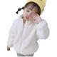 Fanvereka Toddler Baby Plush Coat Long Sleeve Solid Color Zipper Closure Outwear