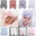 SUNSIOM Newborn Baby Girl Toddler Stripe Hospital Cap Infant Comfy Bowknot Beanie Hat