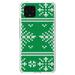 DistinctInk Clear Shockproof Hybrid Case for Google Pixel 4 (5.7 Screen) - TPU Bumper Acrylic Back Tempered Glass Screen Protector - Green White Ugly Christmas Sweater - Christmas All Year
