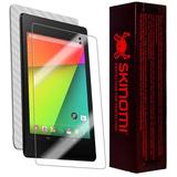 Skinomi Carbon Fiber Silver+Screen Protector for Google Nexus 7 2013 (Wi-Fi)