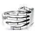 Skeleton Hand Silver Plt Adjustable Thumb Ring Women 7A Jewellery Gift T I7X8