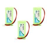 3x Pack - UpStart Battery VTech DS6511-2 Battery - Replacement for VTech Cordless Phone Battery (700mAh 2.4V NI-MH)