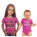 Texas Tees Matching Sister Outfits Girl and Baby Big Sister Outfits for Girls Hipster Big Sister/Little Sister Big Sibling 2T / Lil Sibling NB (0-3M)