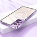Allytech Compatible For Samsung Galaxy S22 Plus Clear Slim PC Case Shockproof Rubber Camera Lens Protector Back with Wireless Charging Cover.For Samsung Galaxy S22 Plus Purple