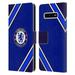 Head Case Designs Officially Licensed Chelsea Football Club Crest Stripes Leather Book Wallet Case Cover Compatible with Samsung Galaxy S10+ / S10 Plus