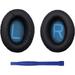 Adhiper Professional Earpads Cushions Earmuffs Ear Pads for Boses QuietComfort25 / QC15 / QC2 / AE2 / AE2i / AE2W Ear Pads Cushions Replacement for Boses Headphones (Black+Blue Mat)