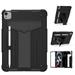 Case For Apple iPad Air 4 / iPad Air 5 / iPad Pro (11 inch) Tough Hybrid Kickstand Vertical 3in1 Shockproof Anti-Scratch PC + Silicone Armor Tablet Cover [ Black ]