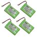 HQRP 4-Pack Battery Pack Compatible with Plantronics CT11 CT12 Cordless Headset Phone 63421-01 64376-01