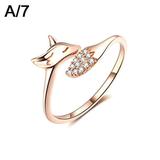 Fox Shaped Rose Gold Rings Women Fashion Jewelry Romantic 22 Ladies Part .FAST H6Z1