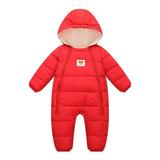 SYNPOS Infant Boys Girls Winter Snowsuit Jumpsuit Baby Warm Padded Coat Hooded Puffer Jacket Outfit 0-12 Month