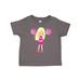 Inktastic Cheerleaders Girl With Blonde Hair Pink Uniform Girls Toddler T-Shirt