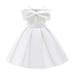 Zpanxa Toddler Girls Princess Dress Little Girls Party Wedding Dress Lace Bowknot Off Shoulder Pleated Dress Kids Pageant Flower Girl Sleeveless Dress Birthday Gifts for Girls White (9-10 Years)