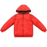 Richie House Little Boys Orange Hooded Removable Sleeves Padded Jacket 1/2