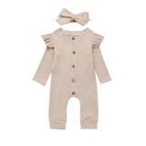 Bebiullo Newborn Baby Girl Boy 2PCS Winter Clothes Set Knitted Romper Jumpsuit Outfits Sleepwear