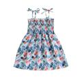 Toddler Kids Baby Girl Summer Dress Clothes Cute Floral Ruffle Strap Dresses Backless Princess Sundress