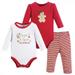 Hudson Baby Infant Girl Cotton Bodysuit and Pant Set Sugar Spice 6-9M Months