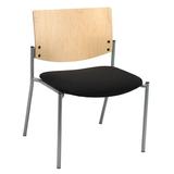 KFI Studios Evolve Evolve Guest Chair 400lb Capacity Vinyl/Wood/Metal in Black/Brown | 33 H x 23 W x 21.5 D in | Wayfair WD1310SL-SP22-2902