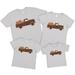 7 ate 9 Apparel Matching Family Happy Thanksgiving Shirts - Fall Vintage Truck with Pumpkins - Grey T-Shirt 4T