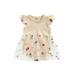 Pudcoco Baby Summer Floral Romper Round Neck Ribbed Knit Tutu odysuitLittle Girls