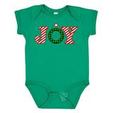 Inktastic Joy Christmas Ornament with Candy Cane Stripes Boys or Girls Baby Bodysuit