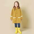 Hunpta Children s Boys Girls Button Rain Jacket Hooded Windproof Raincoat Kids Long Sleeve Hoodie Trench