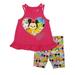 Disney Infant Girls Tsum Tsum Toddler Outfit Pink Tank Top & Short 3T