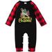 LOVEBAY Newborn Baby Girl Boy Christmas Outfit My First Christmas Romper Plaid Pants Toddler Baby Girls Clothes