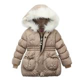 FRSASU Kids Coat Clearance Children Kids Girls Winter Windproof Coat Hooded Coats Jacket Zip Thick Warm Snow Hoodie Outwear