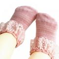 6-24Months Infant Solid Lace Casual Knitted Quarter Socks Toddler Girls Sweet Princess Socks