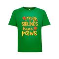 Wild Bobby My Siblings Have Paws Funny Dog and Cat Pop Culture Toddler Crew Graphic Tee Kelly 2T