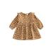 LisenraIn Autumn Little Girls Lovely Dress 1-6Y Polka Dot Printed Ruffles Long Sleeve Knee Length A-Line Dress