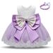 Baby Girls White Baptism Dress Newborn Princess Birthday Wear Toddler Flower Christening Ball Gown Kids Dresses for Girls 12 24M