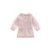 LWXQWDS Toddler Baby Girl Dress Mesh Long Sleeve Doll Collar Zipper Plaid Dresses Fall Winter Outfit Party Clothes Pink 4-5 Years