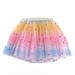 Calsunbaby Newborn Baby Girls Casual Short Yarn Skirt Rainbow Dress Summer Tutu Skirt Clothes Pink 3-8T